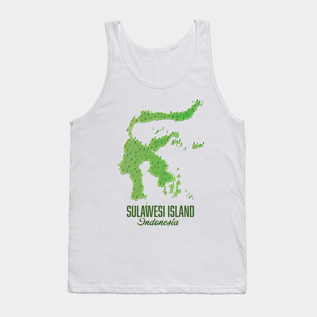 Sulawesi island Indonesia Tank Top by nickemporium1